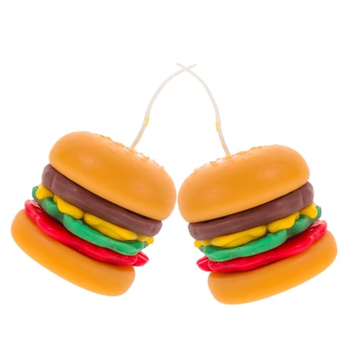 Bougies parfumées hamburger Vaguelly (2 pièces) pour décoration maison originale