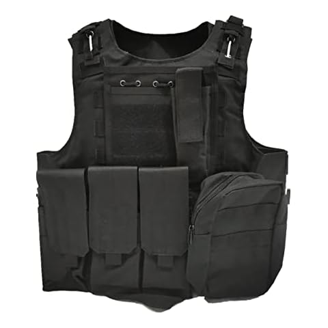 MERCIYD Outdoor military tactical vest, field game wear vest, paintball protective gear, air gun protective vest, suitable for outdoor hunting, combat training Cover