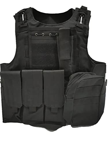 MERCIYD Gilet tactique militaire extérieur, gilet de jeu sur le terrain, équipement de protection de paintball, gilet de protection pour pistolet à air...