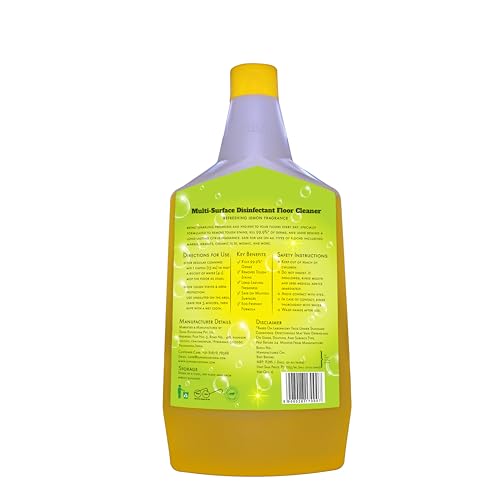 Image of SUNA ZEBRA Multi-Surface Disinfectant Floor Cleaner | 1 L | Powerful Floor Cleaning Liquid for Homes, Tiles, and Bathrooms | Long-Lasting Fresh Scent (1 litre, Lemon)