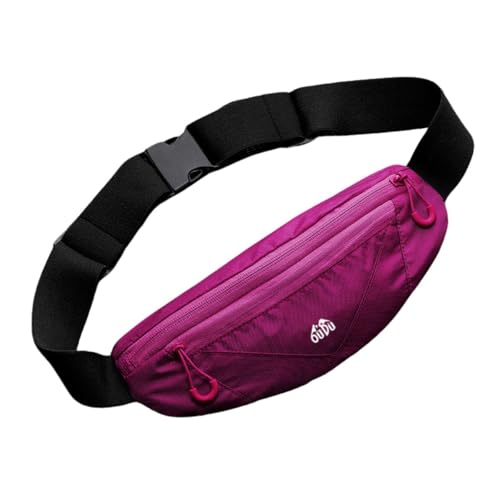 ランニングポーチ ウエストポーチ 軽量 コンパクト メンズ レディース (ローズレッド)
