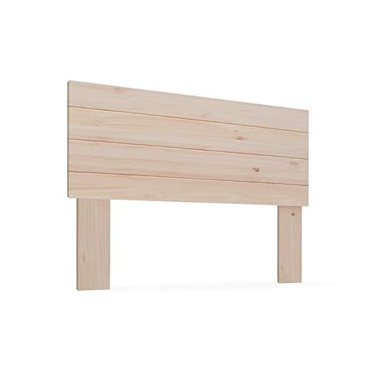 LA WEB DEL COLCHON - Cabecero de Madera Rústico Vintage para Cama de 90 (100 x 90 cms.) Crudo sin Pintar  | Cabeceros Madera | Dormitorio Matrimonio | Cabezal Cama |Estilo nórdico