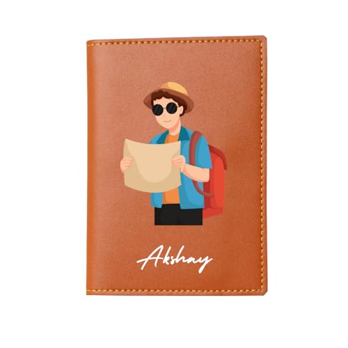 Image of Unisex Passport Cover for Men & Women | Printed, Classy & Stylish | Vegan Leather Passport Cover for Travel (UV TAN)
