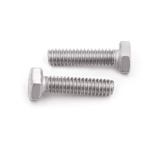 KINJOEK 100 Pieces 1/4-20 x 1 Inch Stainless Steel Hex Bolts, Hex Head Cap Screw Bolts, 18-8 304 S/S Fully Threaded Hexagon Bolts Fastener by KINJOEK - Used condition - Image 2