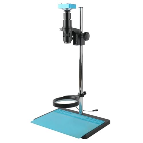 顕微鏡キット HDMI USB VGA 1080P 37MP 48MP 産業用ビデオ顕微鏡カメラ + 105X 160X FHD 0.7X-5X ズーム C マウントレンズ大視野ビュー 顕微鏡レンズアダプター (Color : 38MP HDMI USB