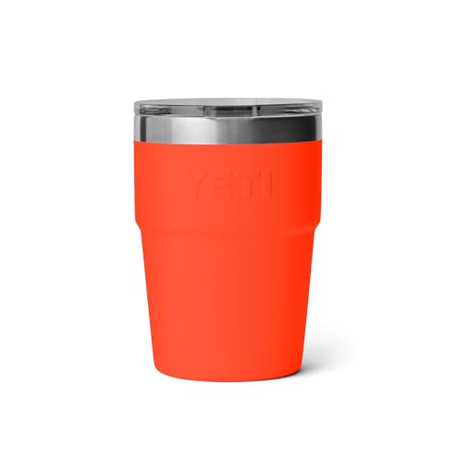 Image of YETI Rambler 16 oz Stackable Tumbler, Vacuum Insulated, Stainless Steel with MagSlider Lid, Solar Flare