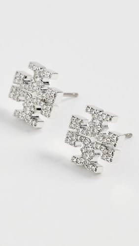Image of Tory Burch Women's Icon Pave Stud Earrings