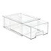 Isaac Jacobs Large Stackable Organizer Drawer (13.5” x 9.9” x 5.4”), Clear Plastic Storage Box, Pull-Out Bin, Home, Office, Closet & Shoe Organization, BPA-Free, Food/Fridge/Freezer Safe (Large)