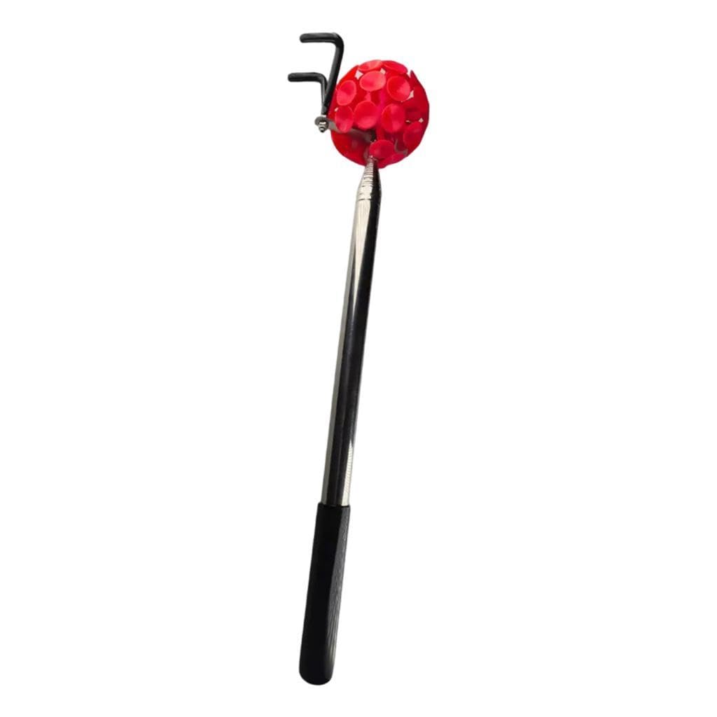 Praktischer Disc Golf Retriever mit Ausziehbarer Stange Saugnapf Und Haken Aus Langlebigem Edelstahl für Müheloses von Discs für Profis Und An
