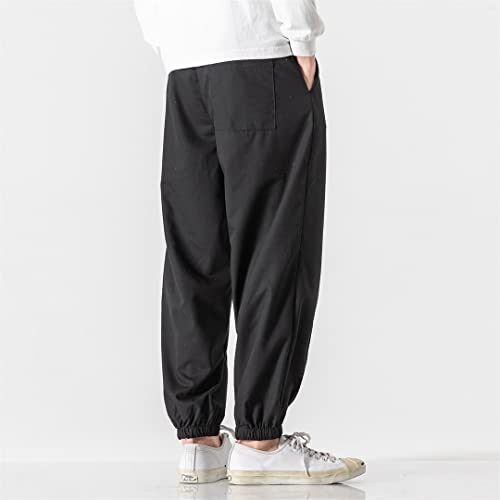 Alloaone Men Khaki Harem Pants Joggers Pants Male Soild Color Sweatpants Hip Hop Streetwear Trousers2