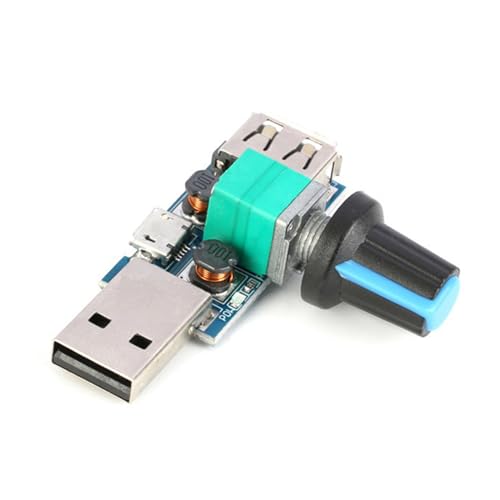 BIGULA Regolatore di velocità della ventola USB per regolare il vento, modulo di regolazione continuo 5 W, 4-12 V