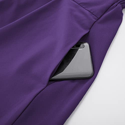 Image of Belle Poque Women's Midi Pleated A-Line Skirts Pockets