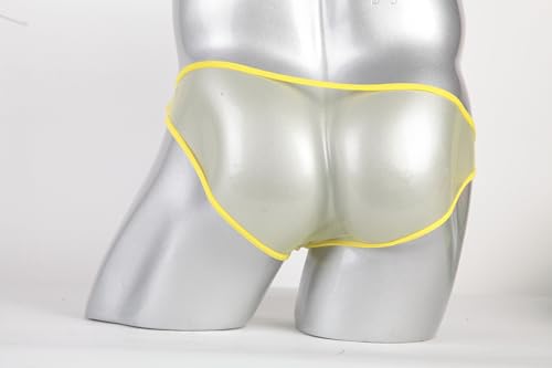 Mens Transparent Mesh Triangle Briefs Underwear See Through Bulge Pouch Sheer Bikini Underpants Panties3