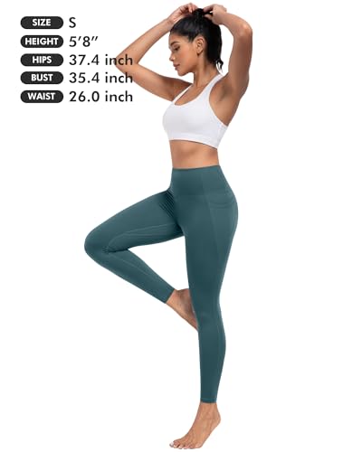 Image of ATHVOTAR Leggings with Pockets for Women, 7 Packs High Waisted Workout Tummy Control Yoga Pants