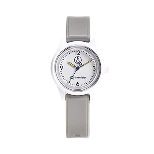 Preisvergleich Produktbild Q & Q SmileSolar Mini Serie weiß Zifferblatt X grau Gurt rp01j015y Stromversorgung durch Solar