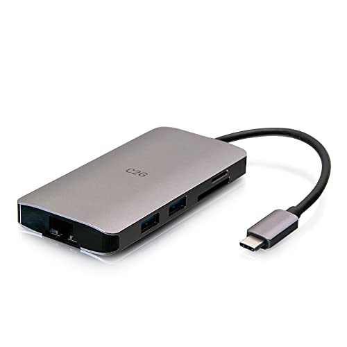 Mini Docking Station USB-C C2G para teletrabajo eficiente con HDMI 4K y Ethernet 4
