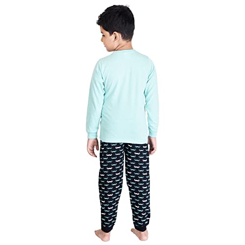 Image of Clothe Funn Boys Printed Cotton Full Sleeves T-Shirt & Pant Set
