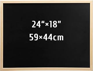 DOEWORKS a2 Chalkboard 59cm x 44cm Wall Mounted Blackboard for Kitchen, Home, School and Office, Chalk Board with Wood Frame