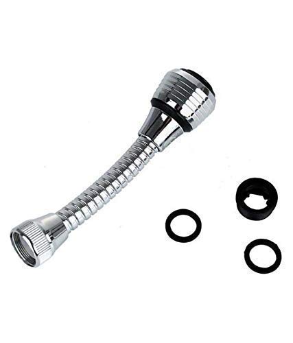 Drake Flexible 360 Degree Stainless Steel Faucet Turbo Flex Sprayer Water Extender for Easy Clean Sink Water Saving Extension Jet Stream 2 Spray Setting Faucet for Kitchen/Bathroom