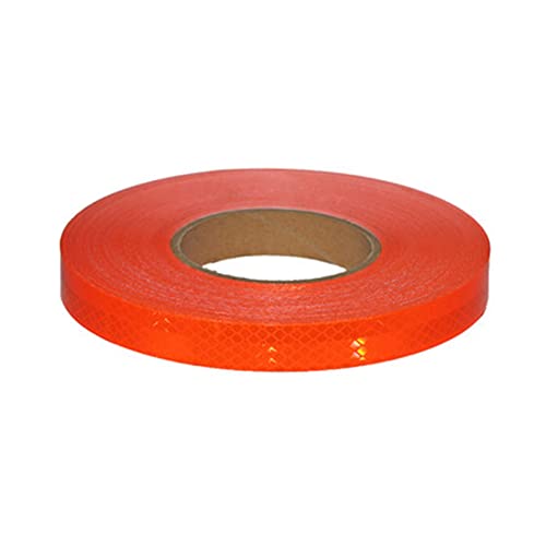 Cinta de precaución, cinta luminosa, Cinta adhesiva de seguridad advertencia precaución peligro, resistente al agua y alta viscosidad for exteriores, 0,8 pulgadas por 148 pies(Fluorescent orange)