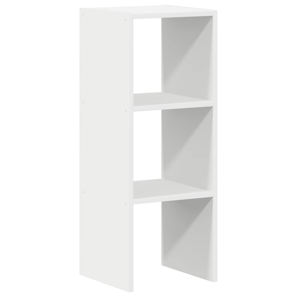 vidaXL Bücherregal Stapelbar Weiß 30x30x80 cm Holzwerkstoff, Bücherständer, Büroschrank, Aktenregal, Bücherschrank, Büroregal, Highboard, Regal