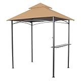Garden Winds Custom Fit Replacement Canopy Top Cover Compatible with The Outsider Grill Gazebo Model GFS20317F - Will Not Fit Any Other Frame Model – Classic Sand Beige, Riplock 350