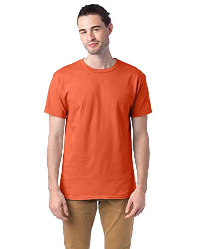 T-shirt Texas Orange 10 5XL Hanes en coton confortable grand format