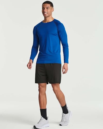 Image of Real Essentials 4 Pack: Men's Compression Long-Sleeve T-Shirt Athletic Cold Weather Baselayer (Available in Big & Tall)