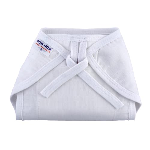 Image of Tie up Nappy For Babies, Reusable, Washable Soft Muslin Cotton Nappy /Langot for New Born Baby | Gentle on Baby Skin | Helps in Potty Training | 1-3 months | Pack of 5 | White