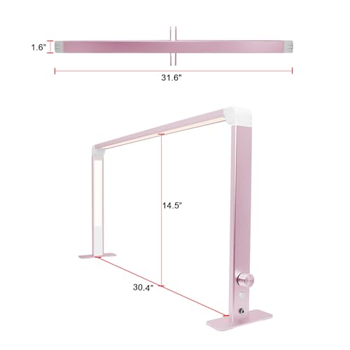 Lampe à ongles pliable à DEL rose avec 3 tons de couleur et luminosité réglable
