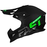 CAPACETE OFF ROAD PRO TORK FAST 788 SOLID PRETO - VERDE TAM. 56