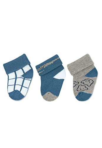 Sterntaler Jungen-Socken 3er Pack – LKW-Motive, Weich & Rutschfest In Grau (Größe 18)