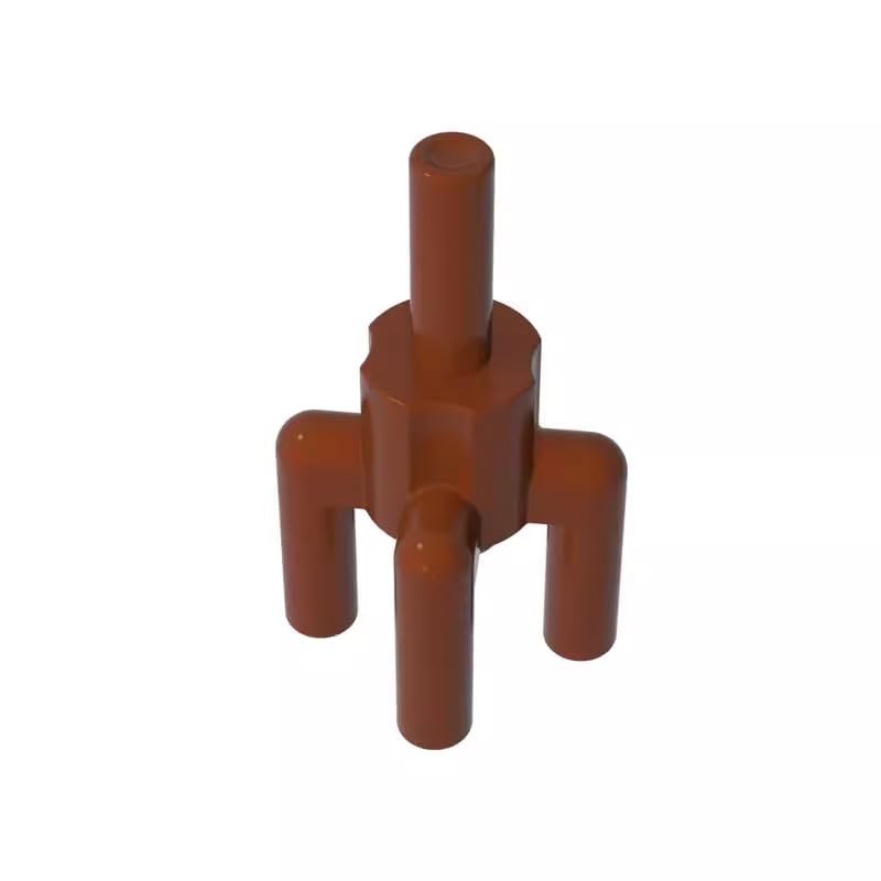 2566 Ornaments Plant, Palm Tree Top, 4 Top Bars, 1 Bottom Bar 50 Pieces GDS-1217 Compatible with Lego Building Blocks Color:Reddish Brown — image 1
