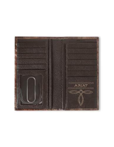 ARIAT Rodeo Turquoise Outline Southwest Wallet, Brown2