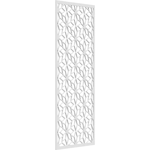 Image of 27 3 /8 inchW x 69 3 /8 inchH x 3 /8 inchT Lake Decorative Fretwork Wall Panels in Architectural Grade PVC