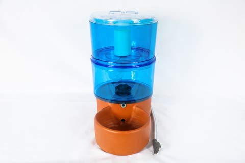 Bebedouro Cachorro Acquapet Azul 8 L Bivolt Com Cabo Inox P&B