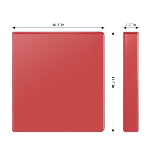 COMIX Sturdy 1 Inch Binders 3 Ring with Clear View Cover, 1\" Slant-D Ring View Binder Holds 225 Sheets of US Letter Size Paper, 12 Pack (Multicolored) - Thumbnail 2