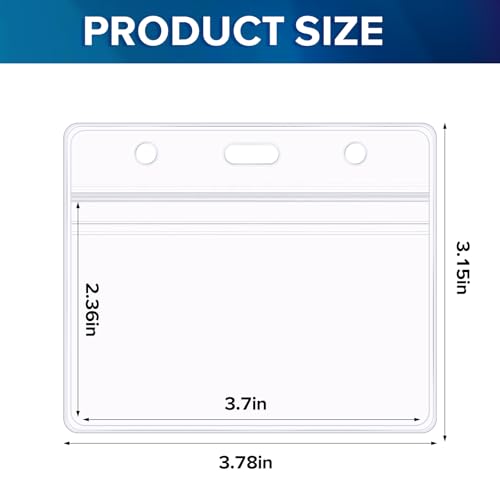 Porte-badges horizontaux anti-déchirure et étanches en plastique transparent