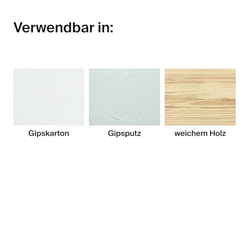 fischer Bilderkralle, Bilderhaken in weiß, Montage ohne Bohren und Werkzeug, der bessere Nagel, Wandhaken zur Befestigung von Bildern, Deko, Uhren, uvm., 8 Stück