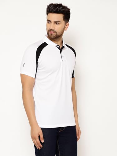 Image of EPPE Men's Polo Neck Solid Slim Fit Activewear Half Sleeve Dryfit Micro Polyester Sportswear | Casual wear T-Shirt
