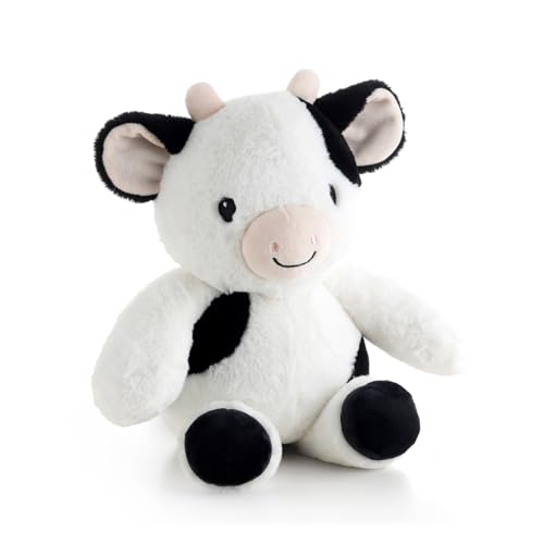 Image of The Peanutshell Plush Cow Stuffed Animal - 10 inch - Baby Safe - Machine Washable - Soft Cow Baby Toys, Newborn Infant Toddler, Plushies for Boys Girls, Stuffies, Farm Nursery Decor