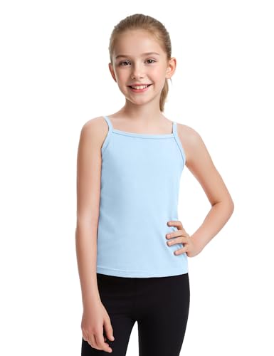 Image of Auranso Girls Undershirts Kids Camisole Toddler Adjustable Straps Tank Tops