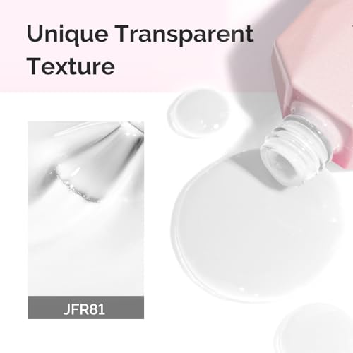 Image of MelodySusie White Gel Nail Polish, 0.5Fl.oz Jeweliver Jelly Gel Polish Translucent Nude Natural Color Sheer Soak Off UV LED Light Cure Gift for Women Girls Nail Art Manicure DIY at Home JFR81