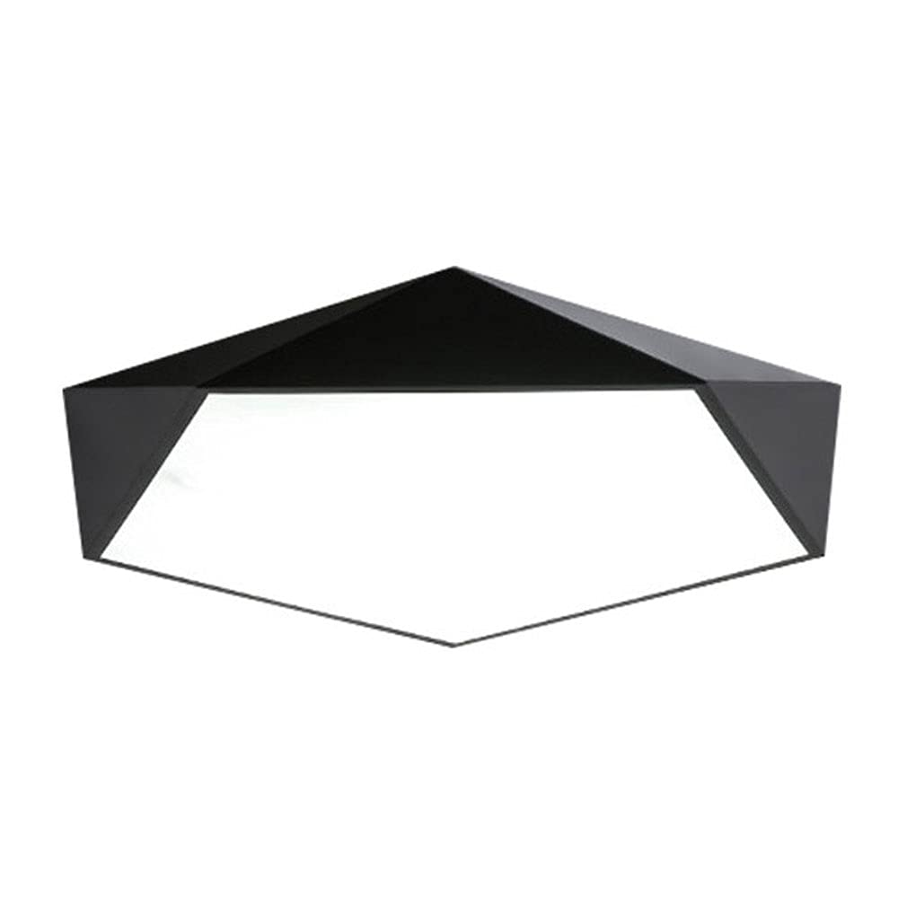 CSSYKV Black And White Simple Geometric Ceiling Lamp LED Ceiling Lamp Three-color Dimming Close To Ceiling Light Fixtures Easy To Install Lighting Fixture For The Corridor Corridor Living Room