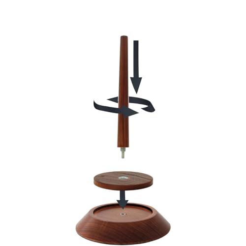 Image of BARVA Portable Chunky Yarn Holder 22 Lb | Smooth Bearing Spinner & Big Rubber Anti Slip Pads for Stability | European Wood Crochet Accessories | Compact Fiber Pro Tools | Top Crafts & Gifts for Women