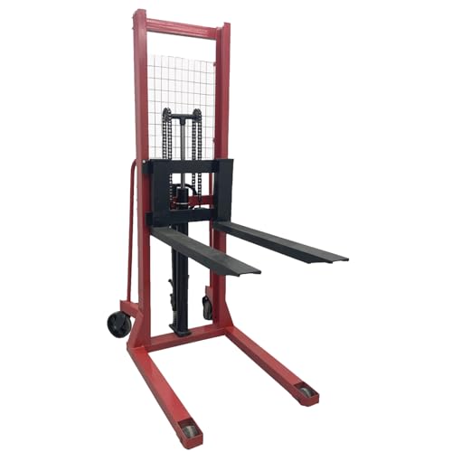 WYDDDARY 4409 lbs/2 Ton Manual Hydraulic Pump Walkie Stacker Forklift Reach Pallet Lift Forklift Truck for Single-Sided Lifting, Hoisting and Carrying