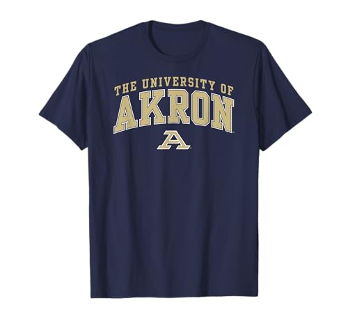 Akron Zips Arch Over Navy Officially Licensed T-Shirt