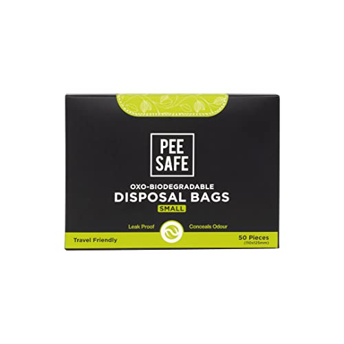 Pee Safe Sanitary & Tampon Biodegradeble Disposal Bag | Tampons Disposable Bags | Sanitary Pads Disposable Bags | Leak Proof Odour Free & Travel Friendly | 50 Bags (Pack of 1) (Small)