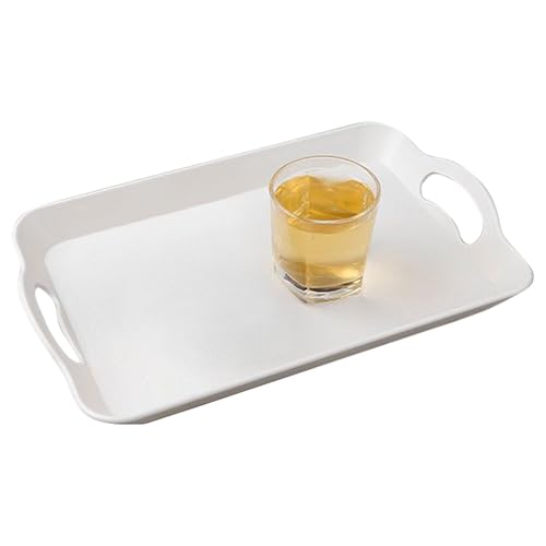 Bandejas para Servir Comida - Bandeja Rectangular para Alimentos - Tabla Familiar con Asa para Reuniones, Cocina, Salón, Picnic Y Barbacoa