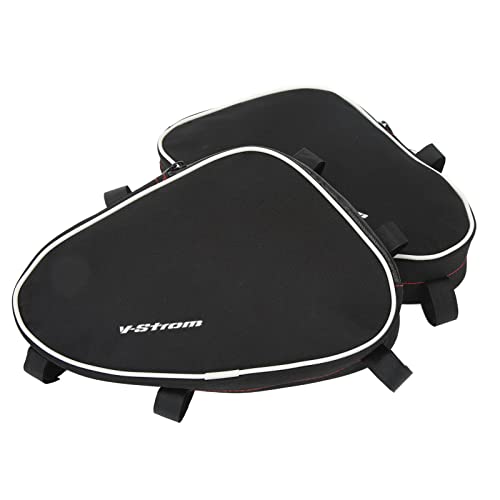 2 Pezzi Borsa per paramotore Telaio Moto per V-Strom DL650 DL1000, Borsa Laterale, Tessuti Tessili, Portante Resistente, Borsa per Posizionamento Attrezzi di Riparazione Impermeabile